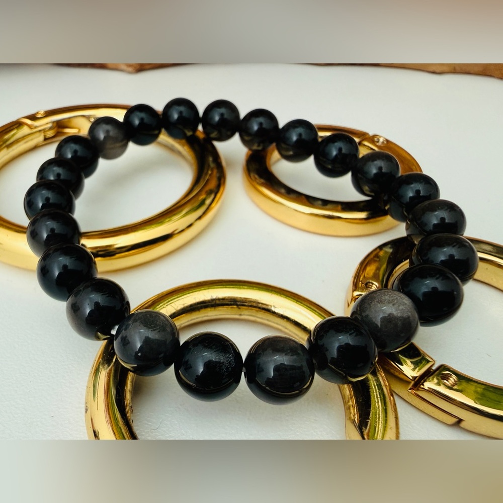 Silver Sheen Obsidian 8mm Gemstone Bracelet Protection Energy Healing Unisex - Picture 3 of 6